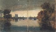 River Scene,Evening effect (mk31) Joseph Mallord William Turner